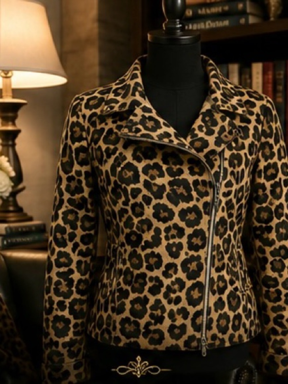 Giorgio Armani Jacket Leopard Print ~ Medium/Large